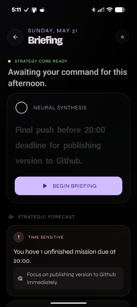 Vynta – Daily Briefing